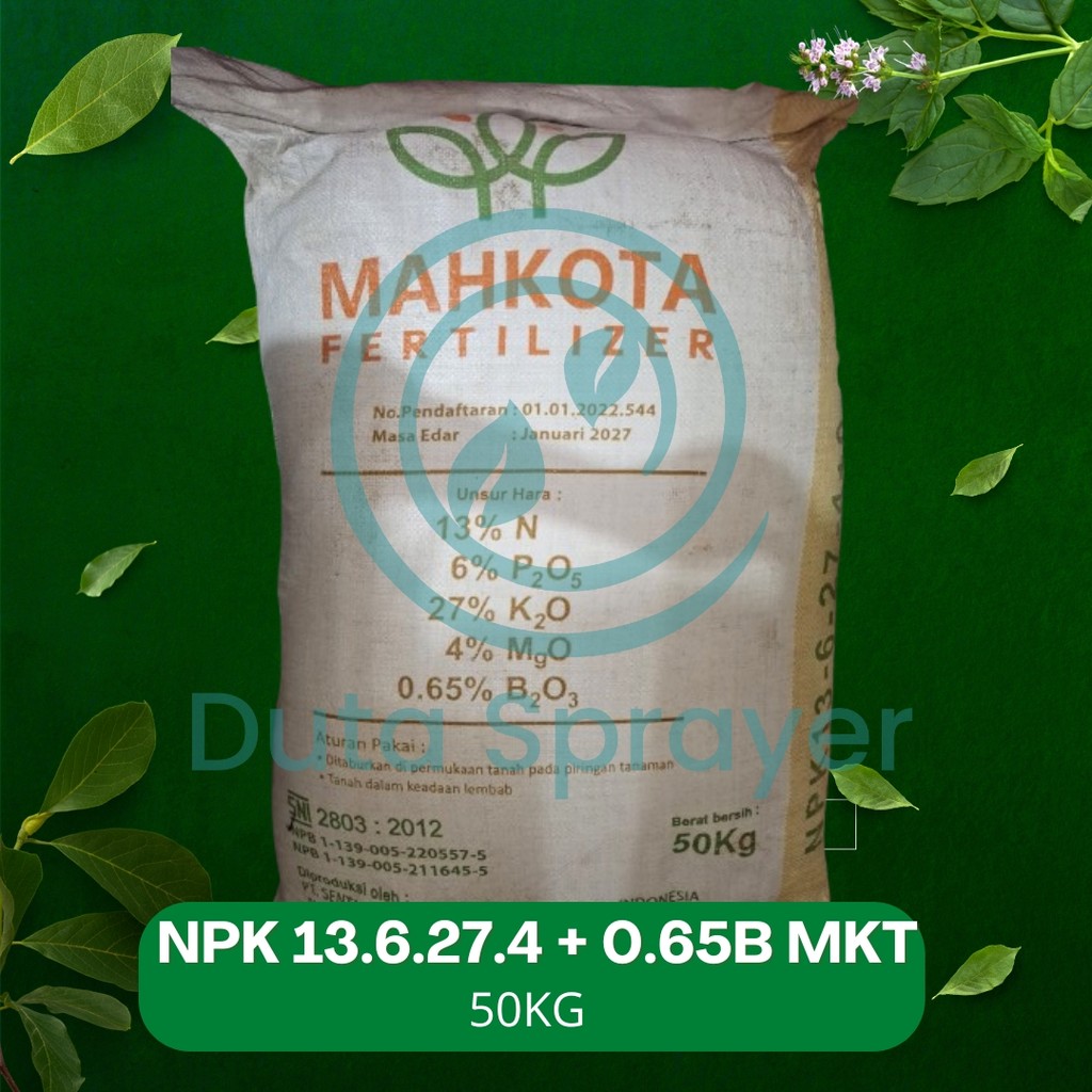 NPK Mahkota 13-6-27-4+0,65B - 50kg