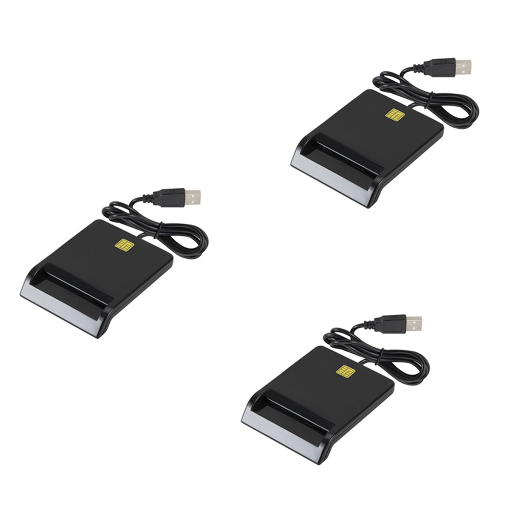 3X Portable Smart Card Reader for Bank Card Card ID DNIE ATM IC SIM Card Reader for Android Phones a