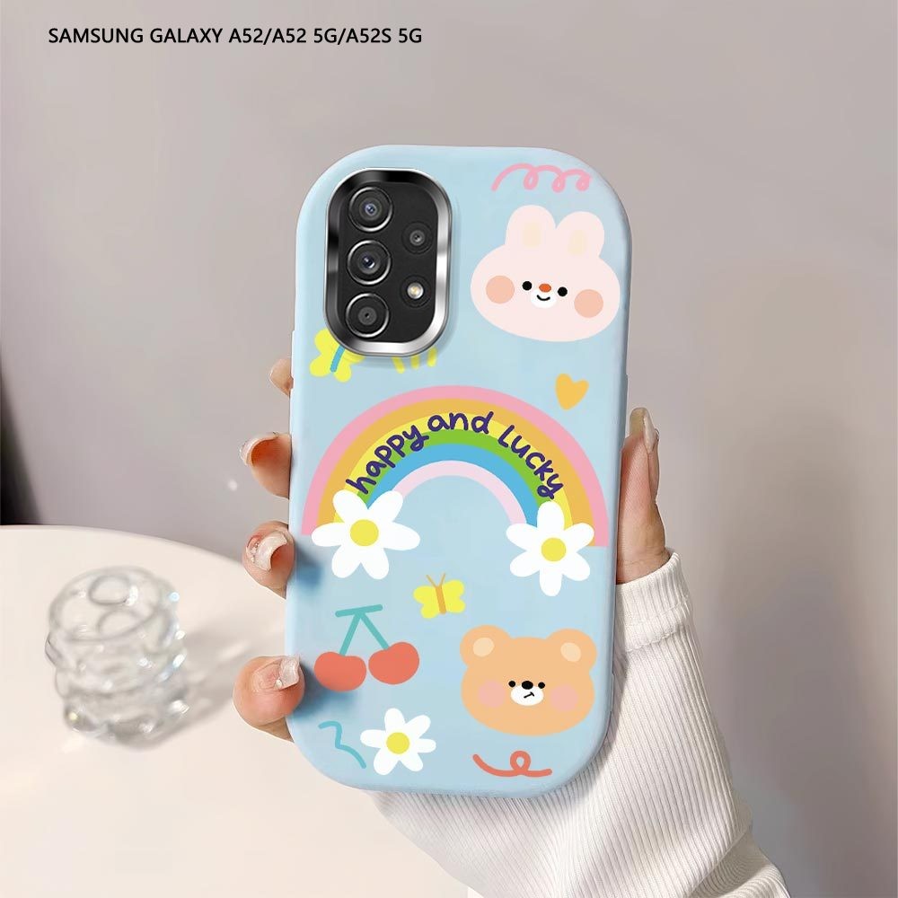Softcase Untuk Samsung Galaxy A52 A52S 5G A32 A22 A12 4G 5G M12 M22 Rainbow Back Cover Case Soft Ori