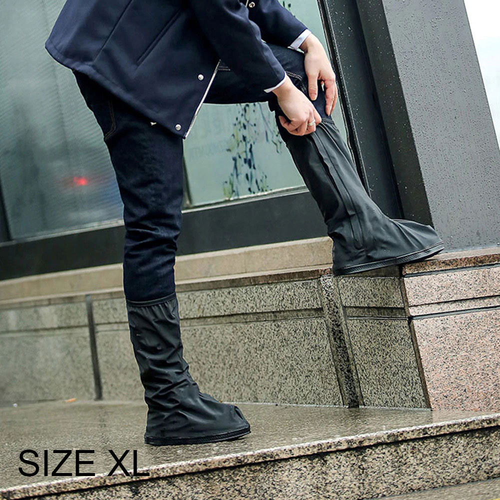 Cover Hujan Sepatu Jas Hujan Pelindung Sepatu Anti Air Noda Reusable Rain Boot Cover Size L XL