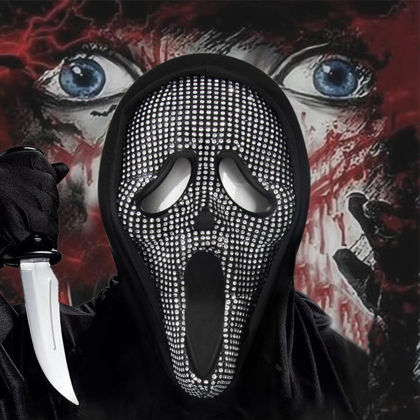 Topeng Scream Ghost Tebal Anti Penyok Hantu Seram Cosplay Halloween