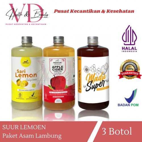 

Paket Asam Lambung - Diet Sehat Bundling Cuka Apel | Sari Lemon dan Madu Hutan Asli by Suur Lemoen