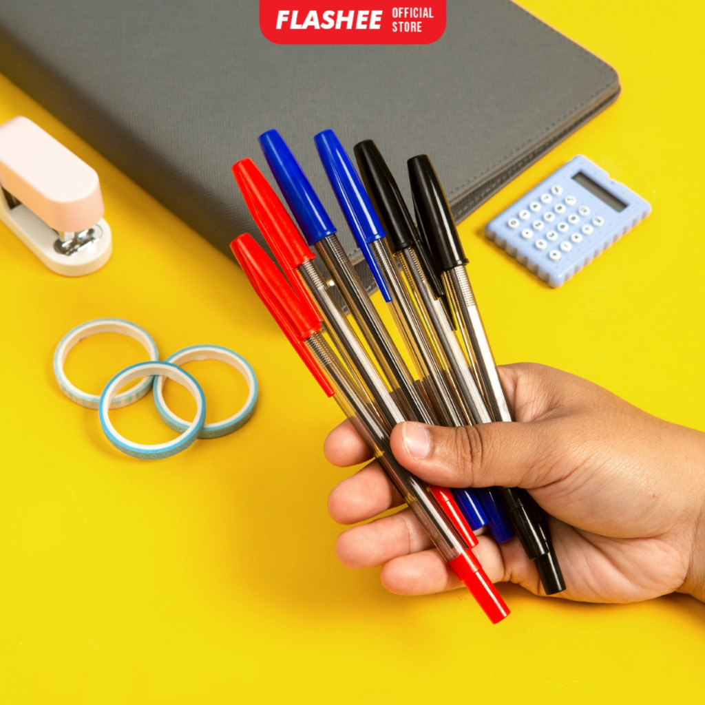 Flashee Pulpen Standart 1.0mm Pulpen Narita Stainess Balpoint Pen