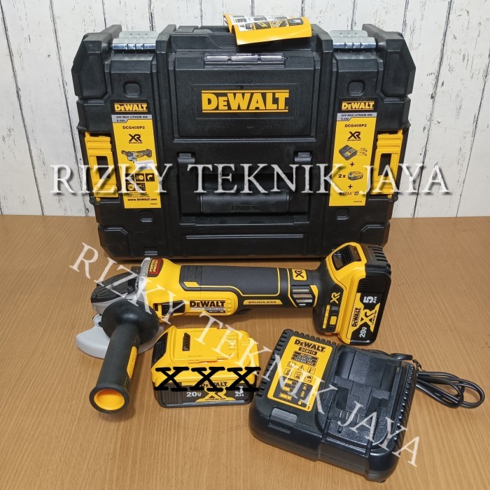 MESIN GERINDA BATERAI DEWALT DCG405P2 CORDLESS ANGLE GRINDER DCG405 DEWALT GERINDA BATERAI 20V 5.0AH