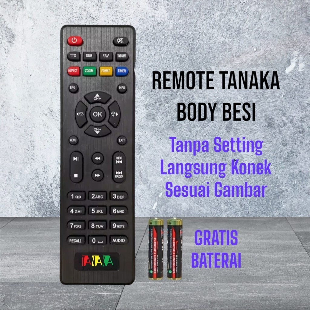 NEW HD DIJAMIN KONEK & SESUAI GAMBAR- Remot Remote STB Parabola Tanaka Bodi Besi Modi DVB T2 / Remot