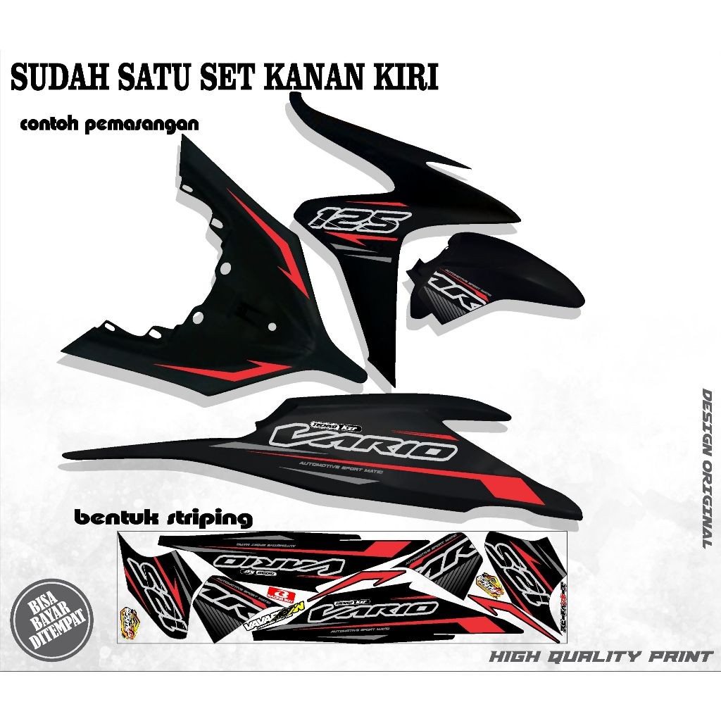 STIKER STRIPING VARIASI VARIO 125 OLD |  STRIPING VARIASI VARIO 125 OLD NEW DESIGN TERLARIS