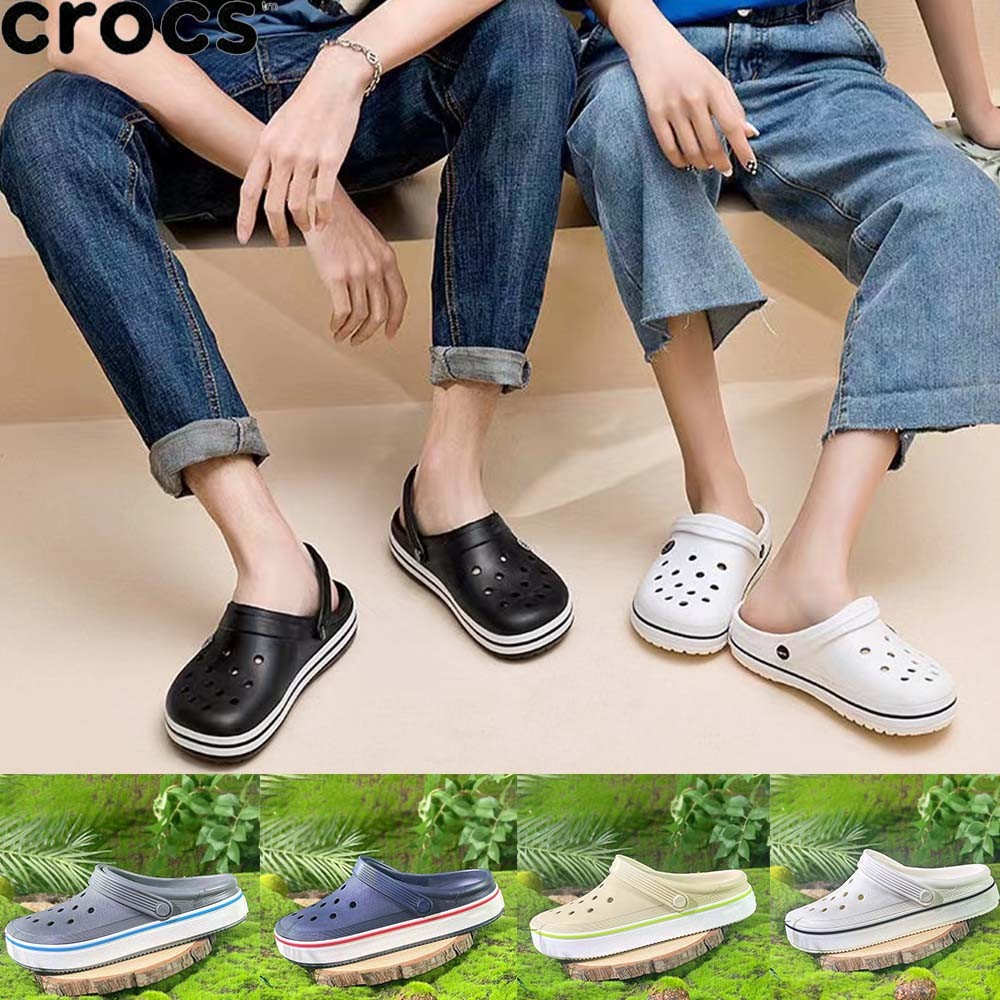 Crocs Crocband Clean Clog Sandal Sepatu Sendal Slip On Slop Karet Dewasa Pria Wanita not Baya Band