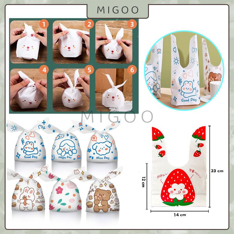 

Kantong Plastik Karakter Souvenir 50pcs / Plastik Rabbit Pembungkus Kue / Kantong Plastik Karakter Souvenir