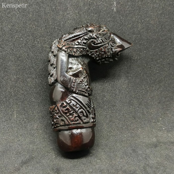 

Handle Deder Hulu Gagang Keris Hitam Kayu Ukir Jawa Demang Alusan murah antik