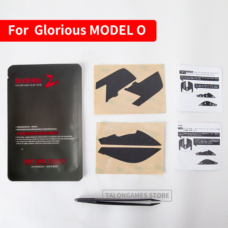 1 Pack Original Hotline Games  Mouse Grip Tape for Glorious Model O Wired Wireless Gaming Mouse Anti