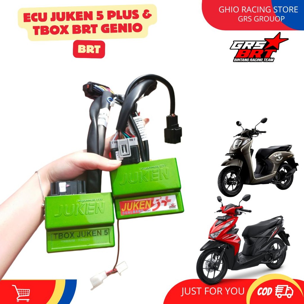 Ghio Racing Ecu Juken 5 Plus dan Tbox BRT Genio Scoopy Deluxe Beat LED Street 2020 5+