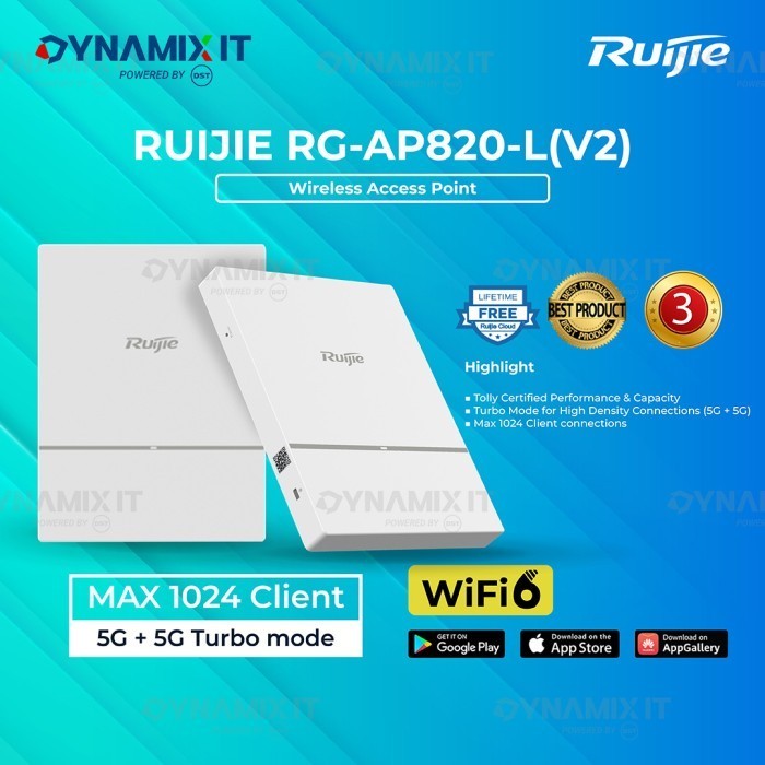 Ruijie RG-AP820-L(V2) Wi-Fi 6 AX3000 Indoor Access Point