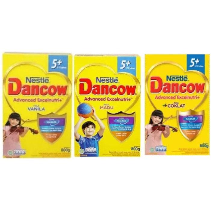 Susu Dancow 5+ Rasa Madu / Vanila / Cokelat 750 Gram