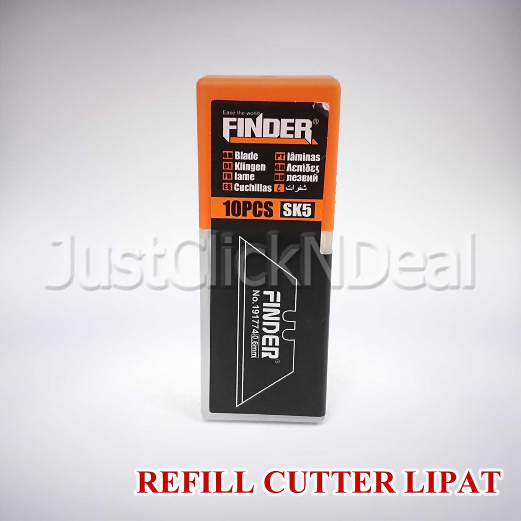

Finder Blade Isi Cutter Lipat Mata Pisau 10 Buah