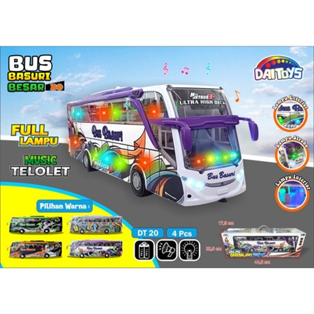 UKURAN JUMBO MAINAN MOBIL BUS BASURI OLENG TELOLET - Fitur Suara & Lampu