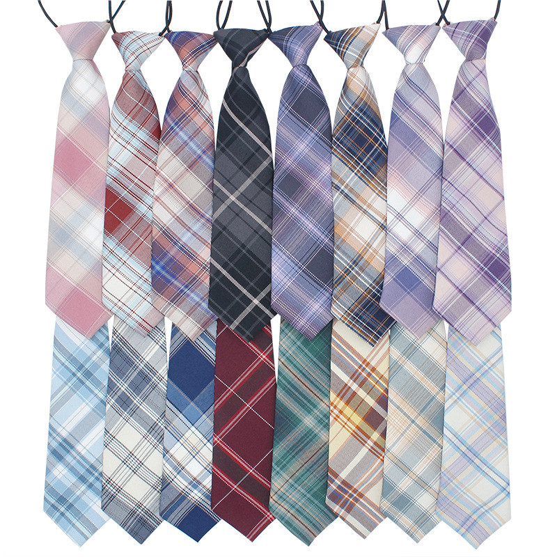 Women Plaid JK Ties Japanese Style Neck Tie for Jk Uniform Cute Necktie Suits Gravatas Sweet Simple 