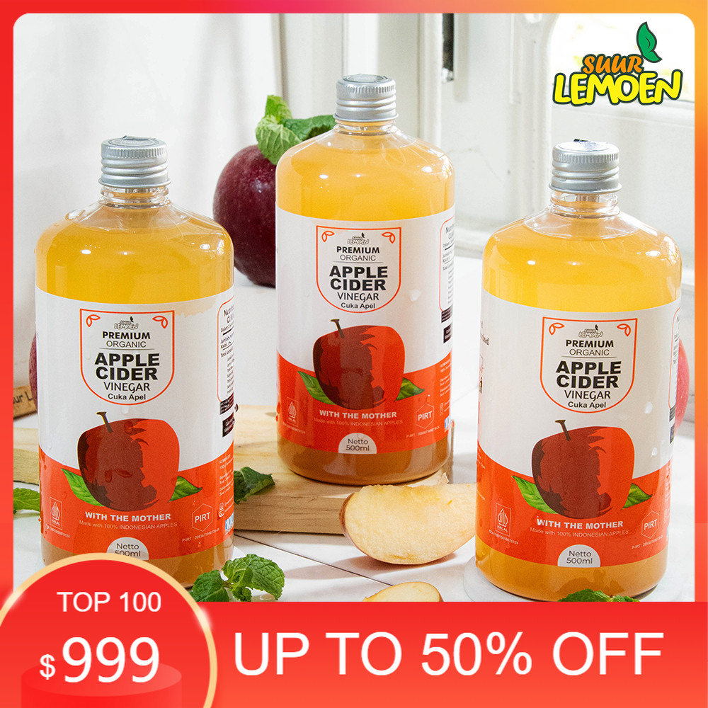 

Suur Lemoen - Cuka Apel Bundle 3 x 500ml - Diet Detox Alami - Apple Cider Vinegar Premium Organic