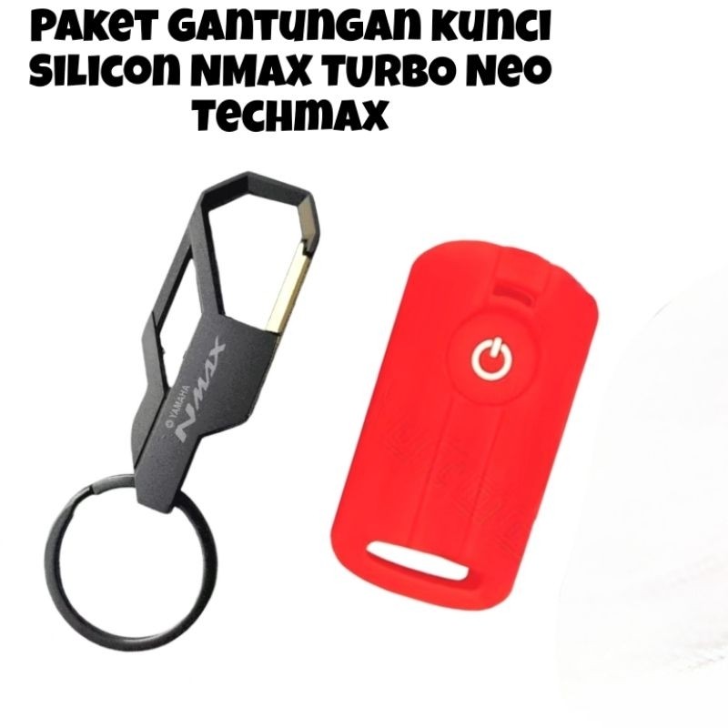 Paket Gantungan Kunci Nmax Turbo Dan Cover Silikon Remot New Nmax Turbo