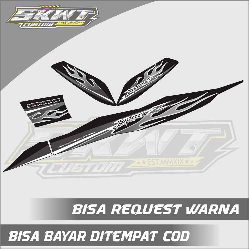 STRIPING JUPITER Z BURHAN / OLD API | STIKER STRIPING JUPITER Z BURHAN VARIASI TERLARIS KEKINIAN
