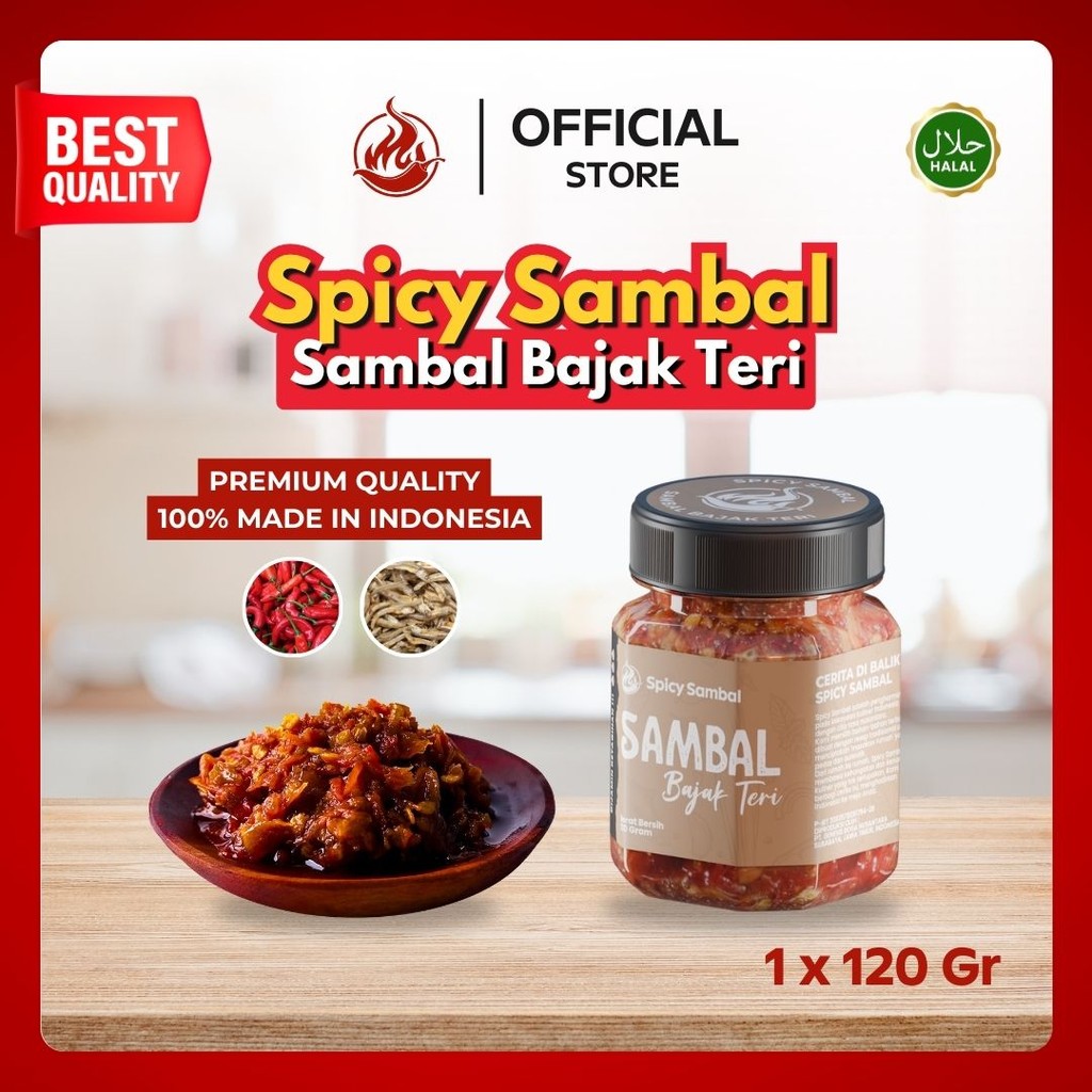 

Spicy Sambal - Sambal Bajak Teri - 120 Gr