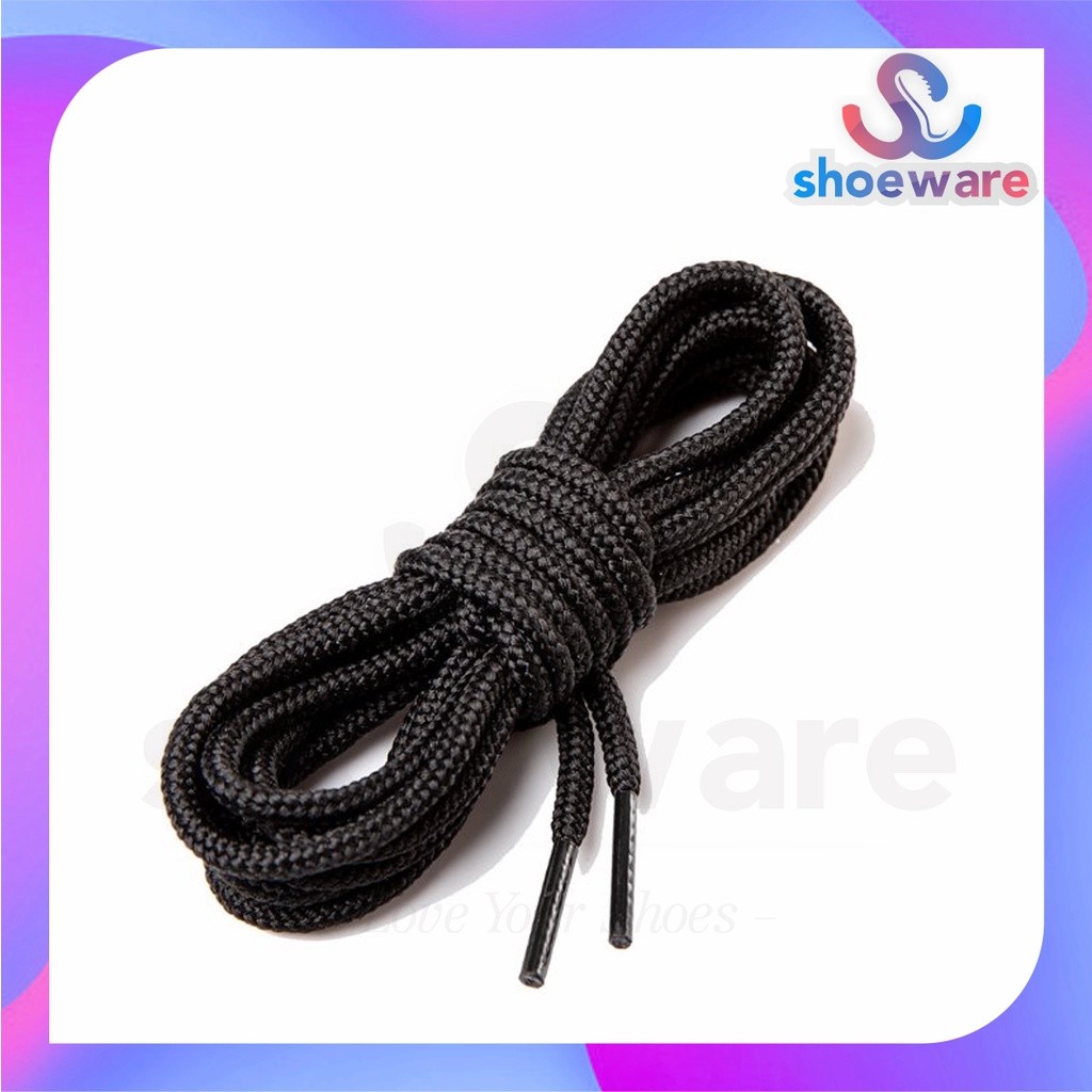 TALI HITAM BULAT PANJANG 150 CM BOOT PDH PDL - TALI KARET CELANA PDL