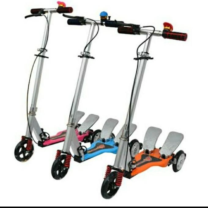 SKUTER GENJOT / SKUTER OTOPED DUAL PEDAL / SCOOTER PEDAL BESAR BESI