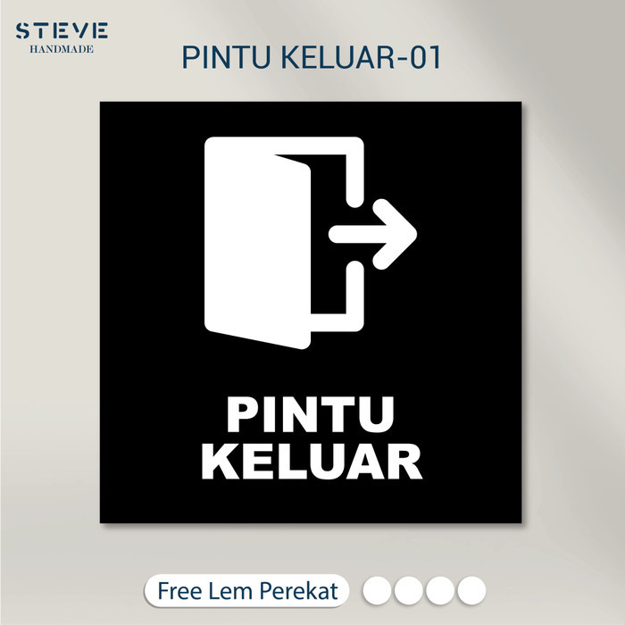 Sign Board Pintu Keluar | Papan Tanda Pintu Keluar Label Akrilik Sign Board