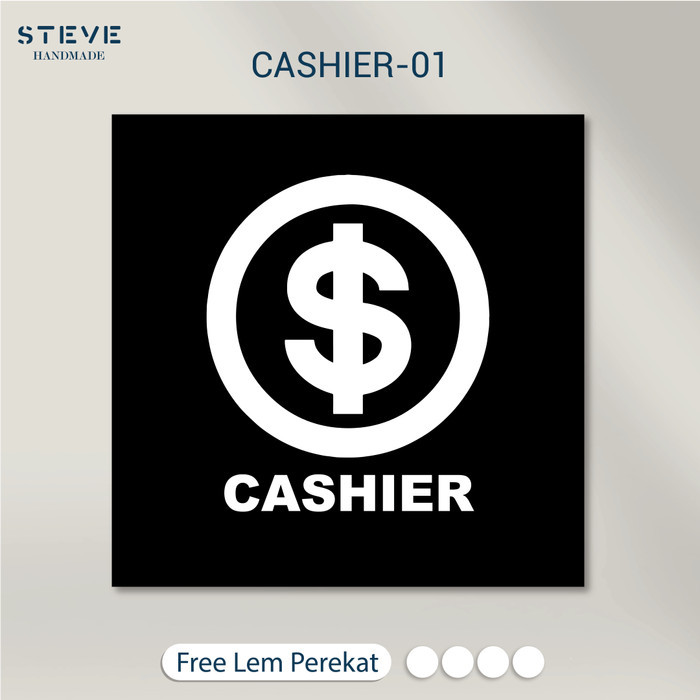 Sign Board Cashier | Papan Tanda Cashier Label Akrilik Sign Board