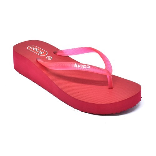 PROMO - SANDAL WANITA CARVIL ANASTASIA - L | SANDAL WEDGES JEPIT |  - Merah, 40