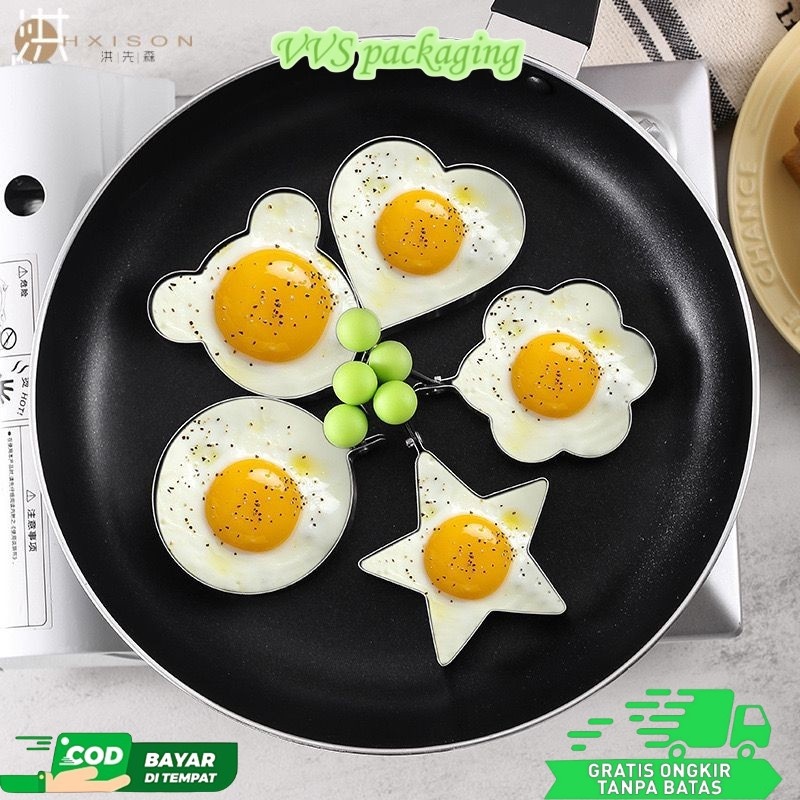 Cetakan Telur  Stainless Steel / Cetakan Telur Ceplok / Pencetak Telur Karakter / Cetakan Karakter