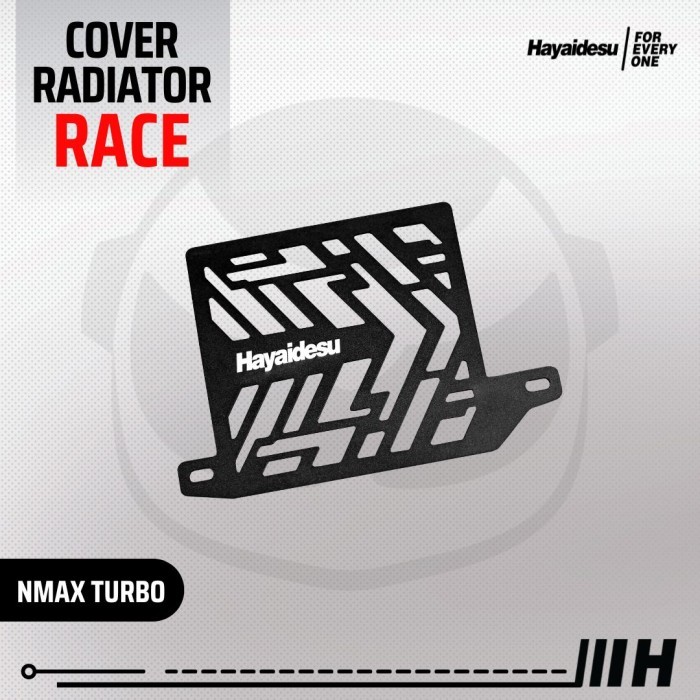 NZHAYAIDESU RADIATOR COVER YAMAHA ANODIZE - NMAX TURBO - RACE, Hitam