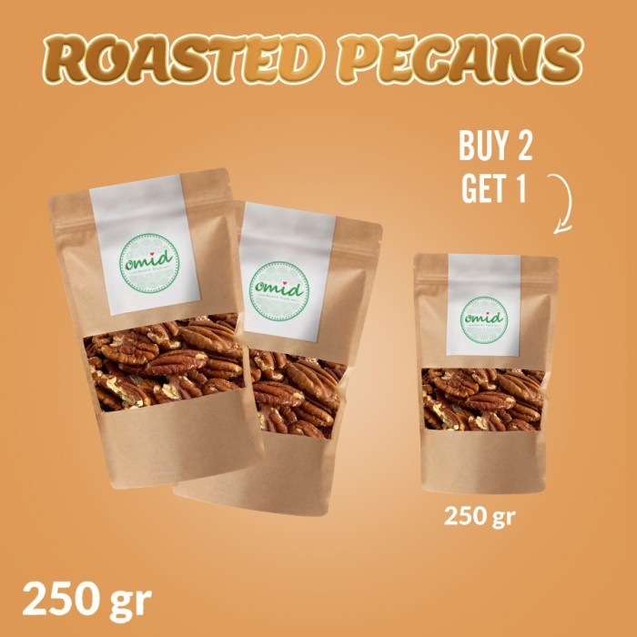 

Best Seller Roasted Pecan Nut (Kacang Pecan Panggang) 250gr - Plain/Tawar