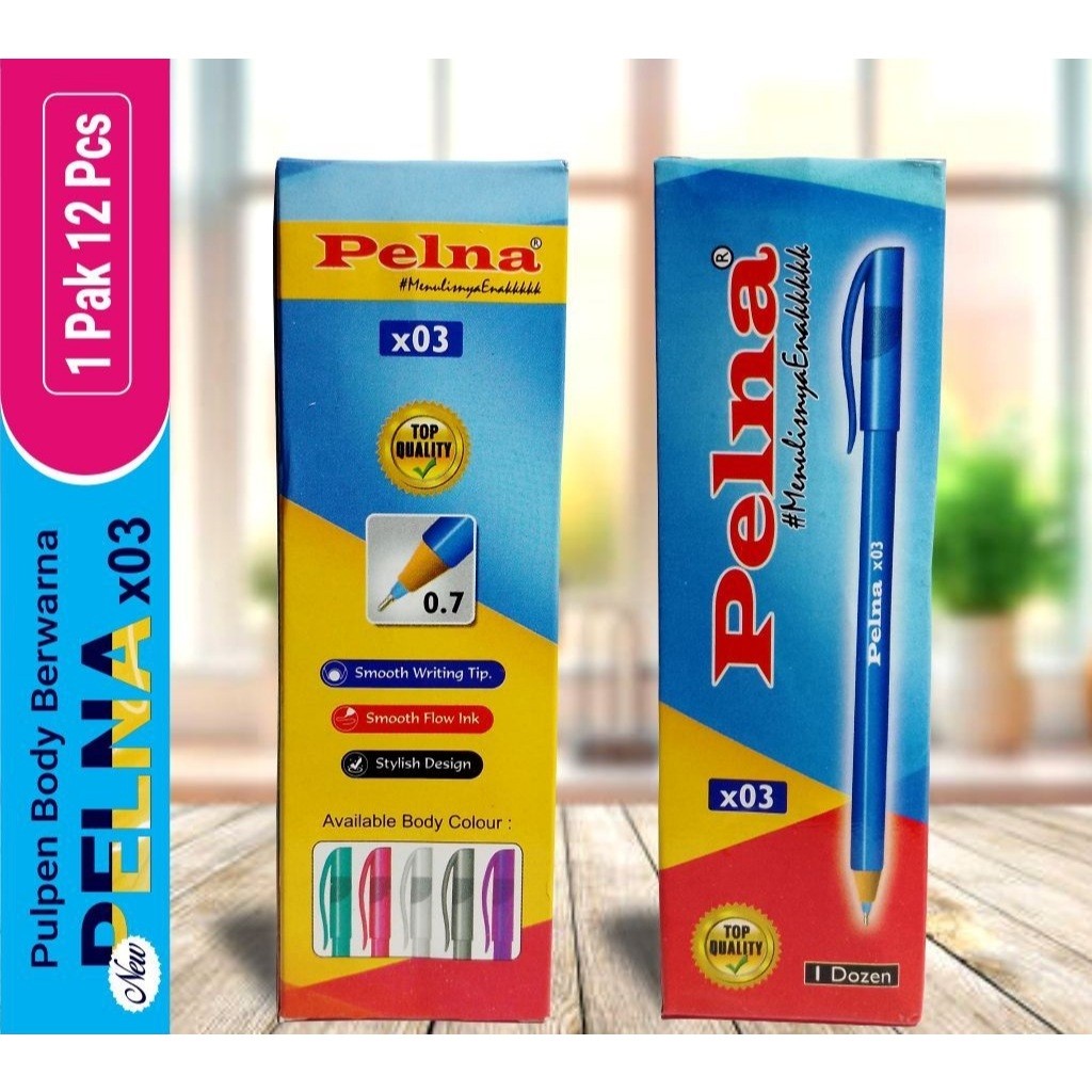 

[1 Pack] Pulpen PELNA X-03 - Tinta HITAM