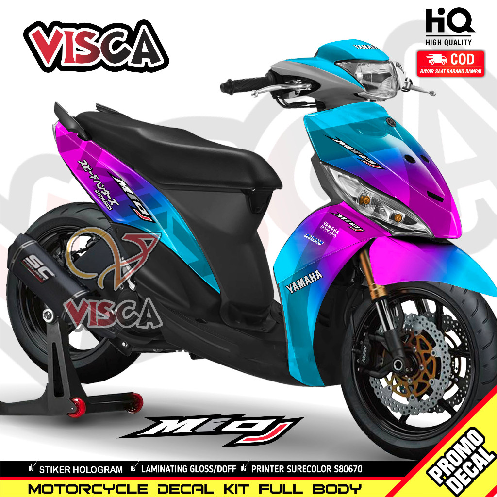 Decal Mio J Full Body Stiker Mio J Variasi Full Body Striping Mio J Variasi Keren Decal Hologram Mio