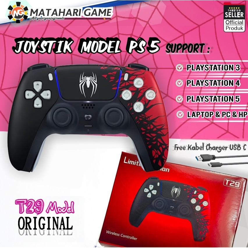 【SPIDERMAN-2】Stik Stick PS-4 Model PS-5 Support PS-4 | PS-5 |PC |HP - T29 Wireles Controler