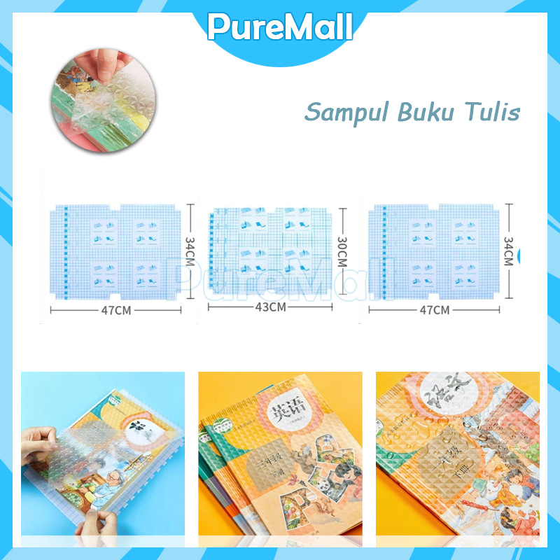 

Stiker Sampul Buku 10 Lembar / Sampul Buku Plastik / Sampul Buku Tulis Plastik Transparan