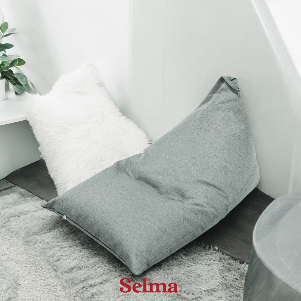 Selma Ukuran M Greyson Bean Bag - Abu-Abu Bean Bag Kursi Santai Bantal Duduk Sofa Mini Pouf