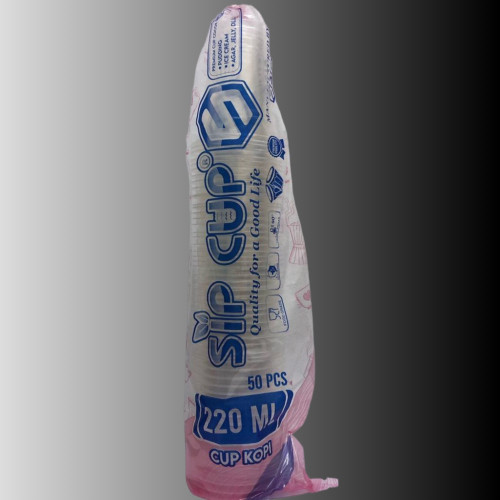 Gelas Cup Aqua SIP 220ml / gelas plastik / cup plastik / gelas kopi minuman Terlaris