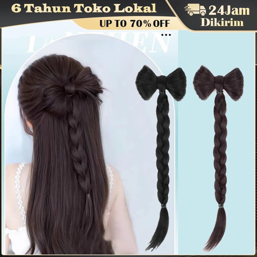 35cm Hair Clip Poni Pony Tail Ponitail Korea / Curly Tali Kuda Kuda Rambut Korea Curly