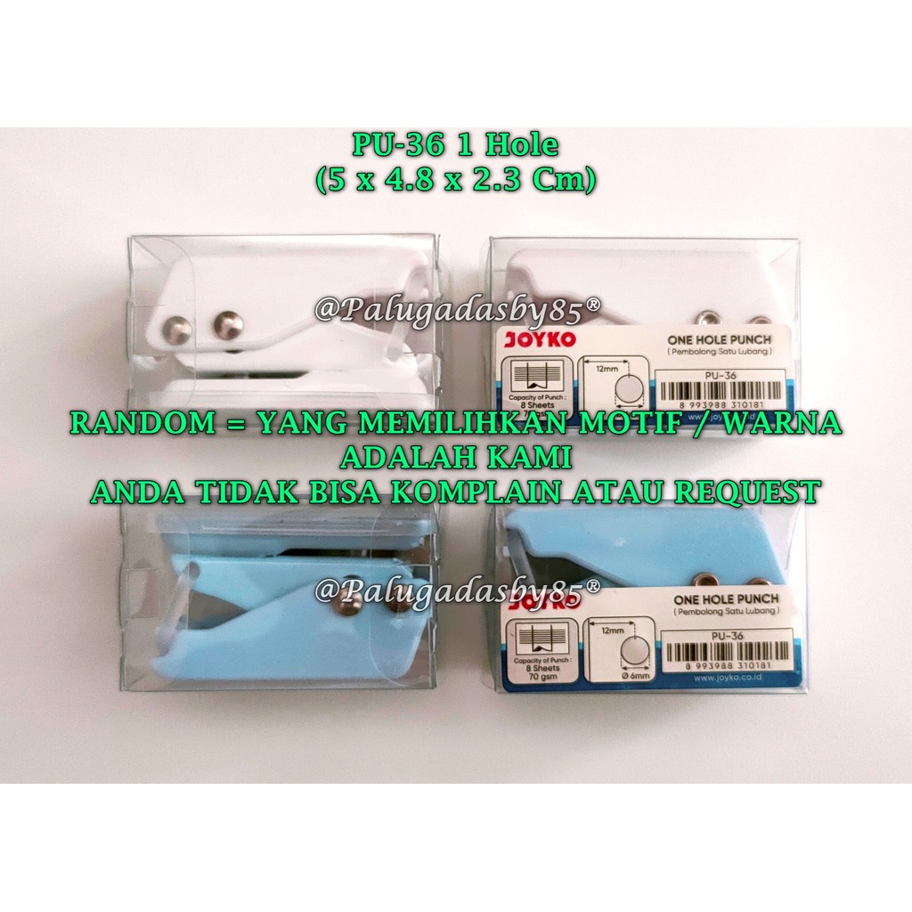 

(1 Biji) GROSIR Punch JOYKO PU-36 1 Lubang / Pembolong Kertas Satu Lubang One Hole Punch Joyko PU-36