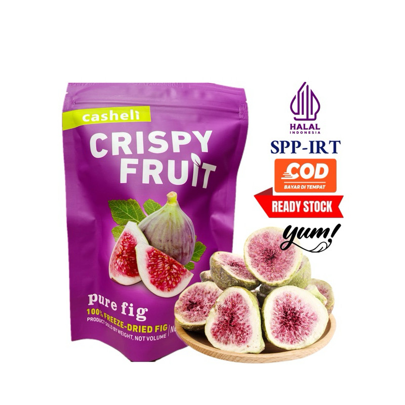 

casheli Crispy Fig Freeze-dried Fig Buah Tin 30g Buah Asli