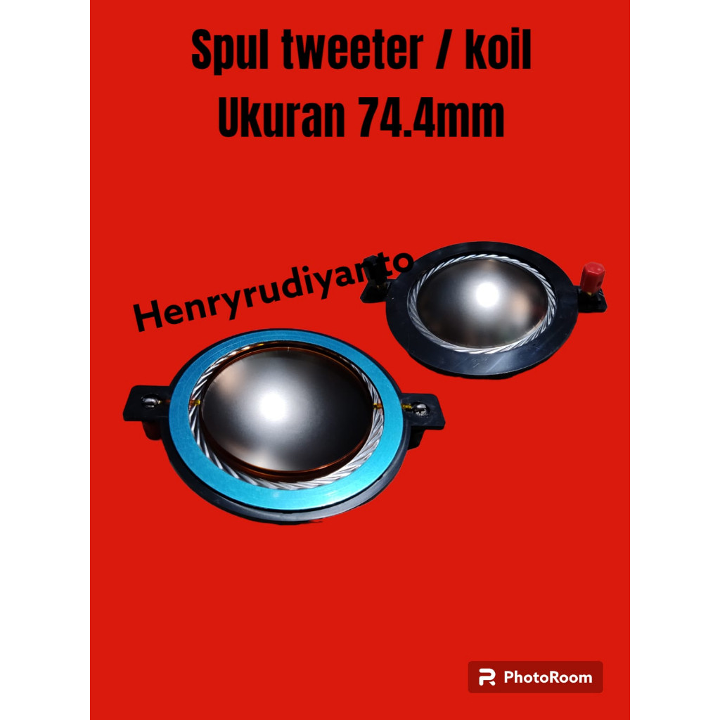 COD SPUL SPULL TWITTER TWITER 74.4 MM 74,4 RECONE KIT SPOL SPOLL TWETER HI HIGH 74.4MM TWEETER KUALI