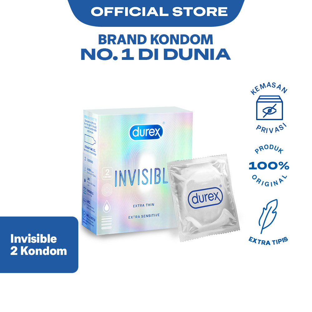 

Durex Invisible konnnndddoooo Super Tipis konnnndddoooo Aman Pria 2s - Condom with Lubricant