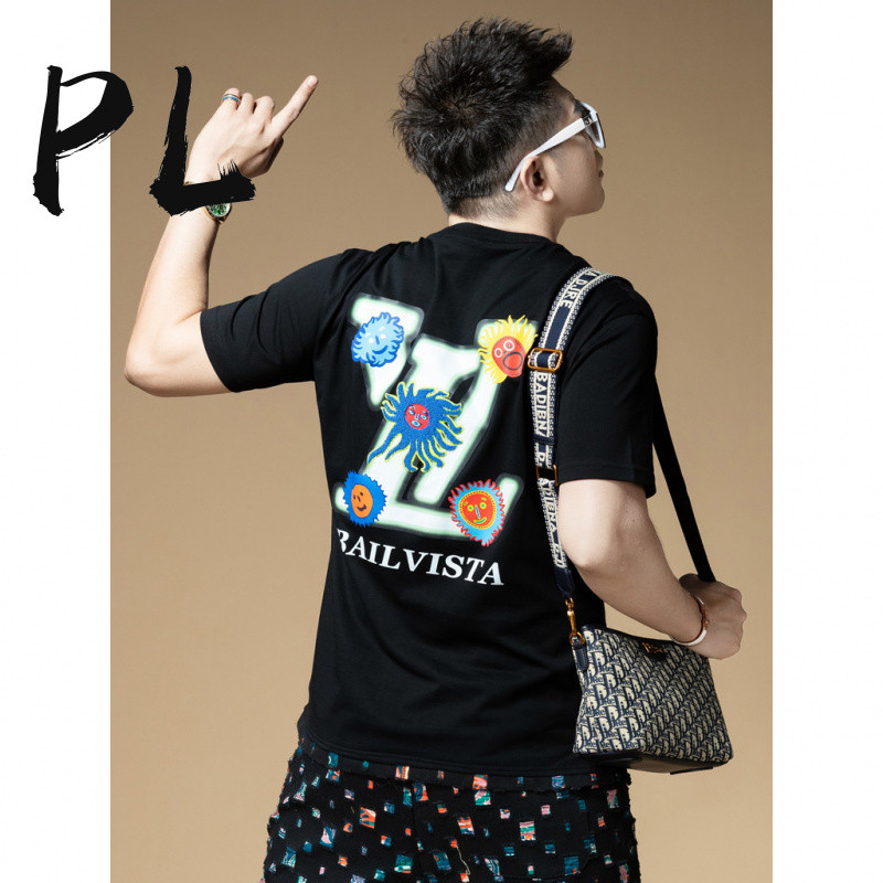 PL  KAOS LV 2025 Produk Baru Bunga Matahari Tercetak T-shirt