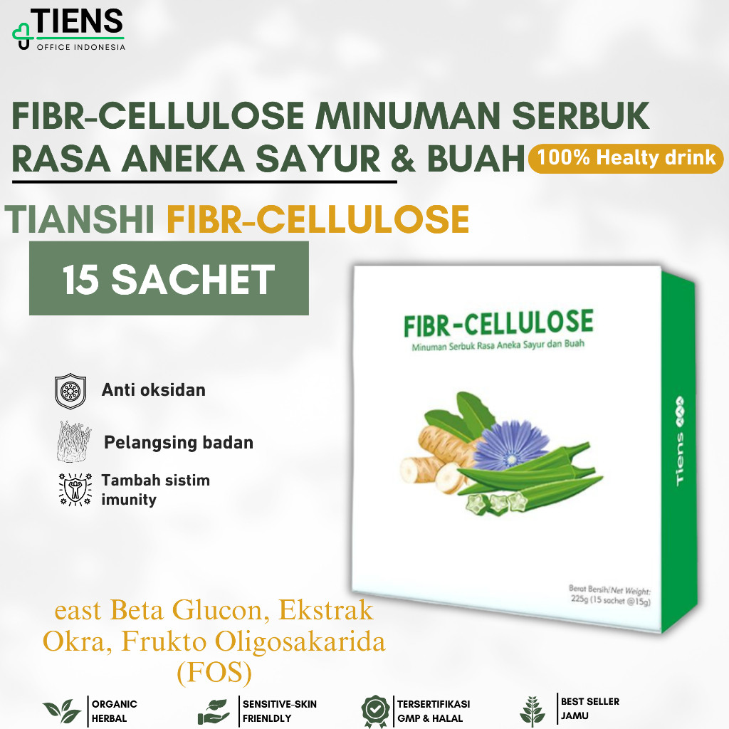 

Firb Cellulose Tiens Tianshi Minuman Serat Buah dan Sayur Pelancar BAB Minuman Fiber Drink Diet
