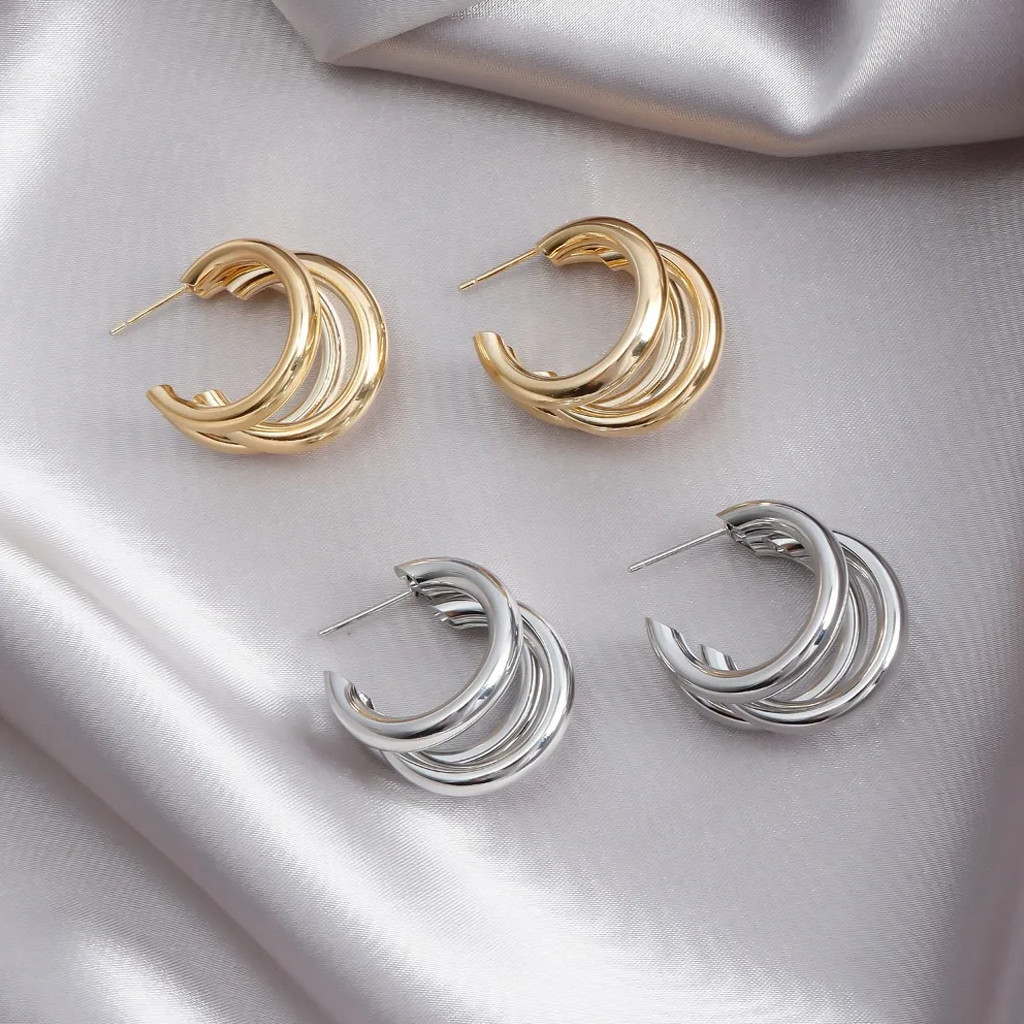 OZ Anting Hijab Jepit Klip Anting Titanium Wanita Anti Karat Dan Anti Luntur Anting Wanita Korea Sty