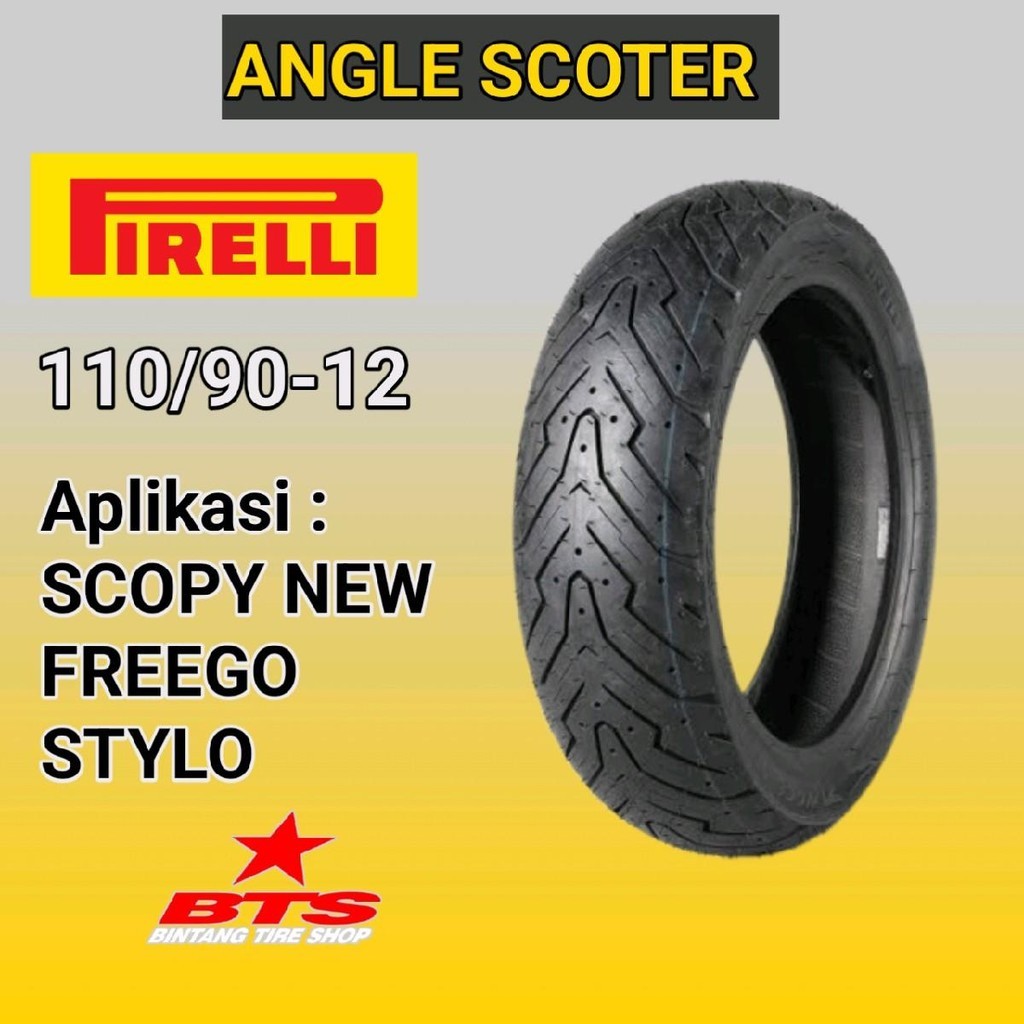 Ban Motor Pirelli 110/90-12 Angle Scooter T/L Medium Compound