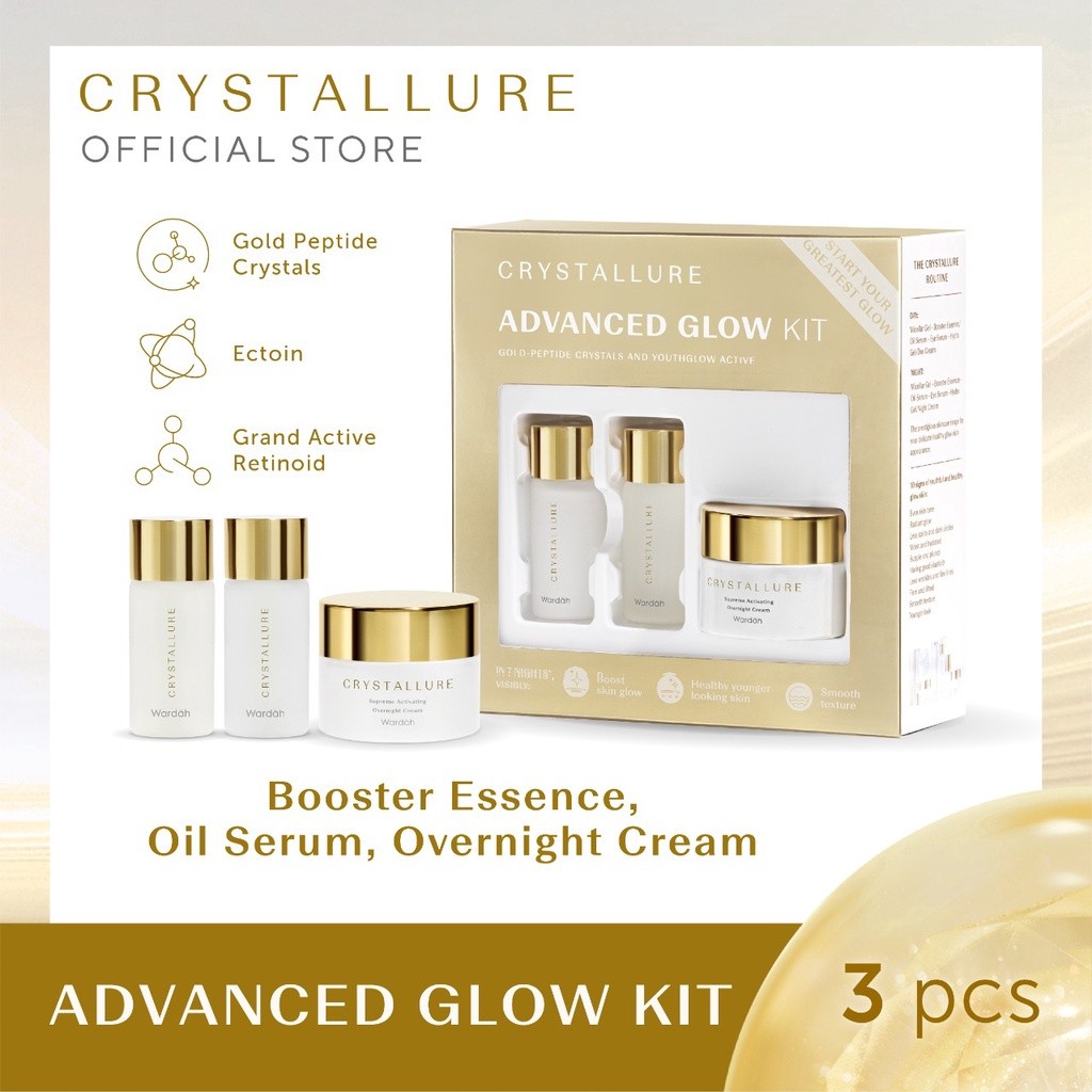 ❤ MEMEY ❤ CRYSTALLURE By Wardah Advanced Glow Kit| Paket Glowing Pemula