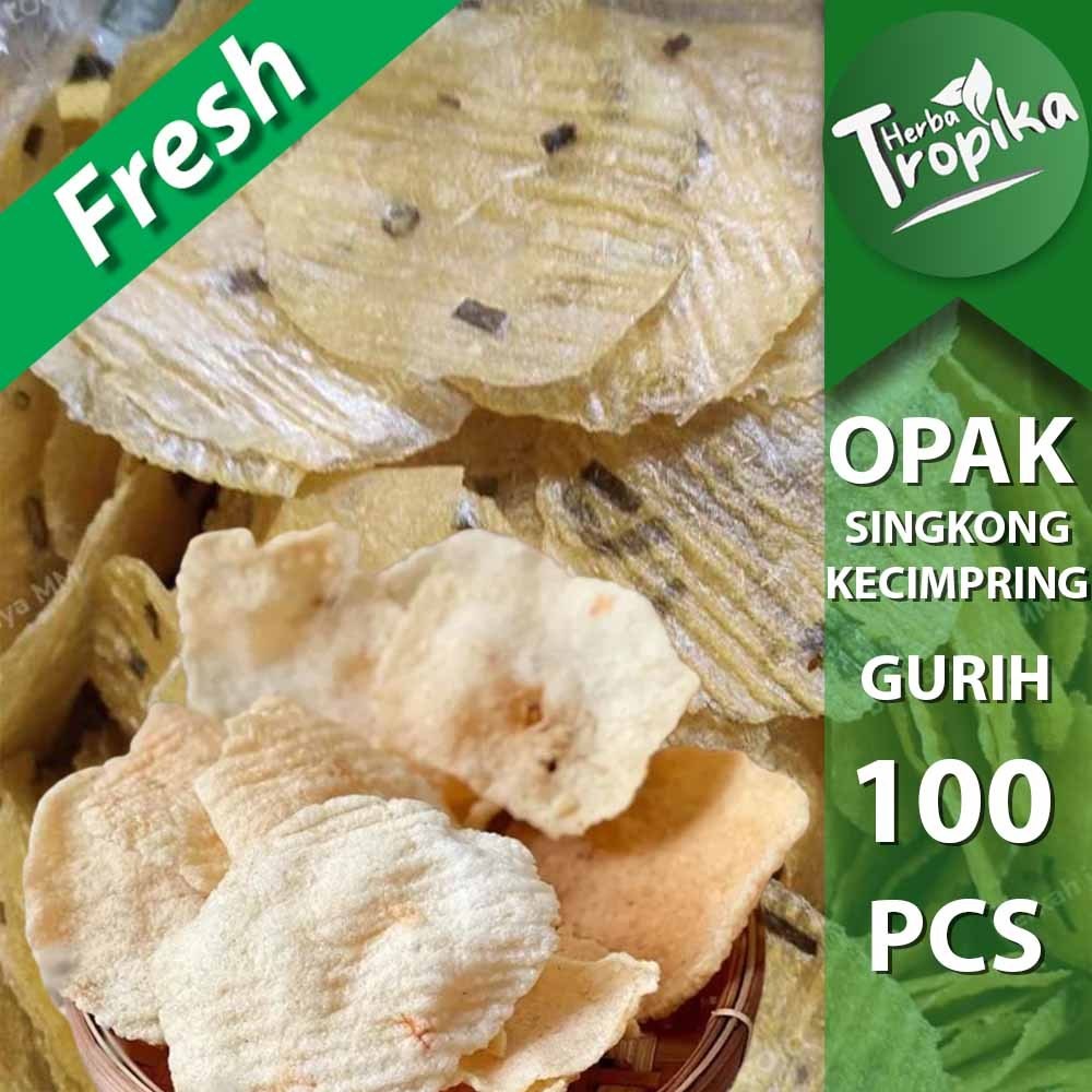 

Kecimpring Opak Singkong mentah kering siap di goreng 100 pcs toko herba tropika