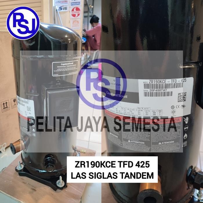 Kompresor AC Copeland ZR190KCE-TFD-425 / Compressor Copeland ZR190KCE TANDEM SIGLASS 425 ZR190 15pk 